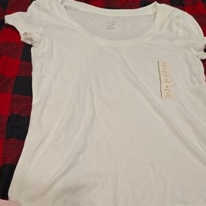 ❤️10/$40 New Womena Ribbed Short Sleeve Top White